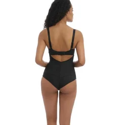 Body plongeant armatures - Noir Freya en nylon