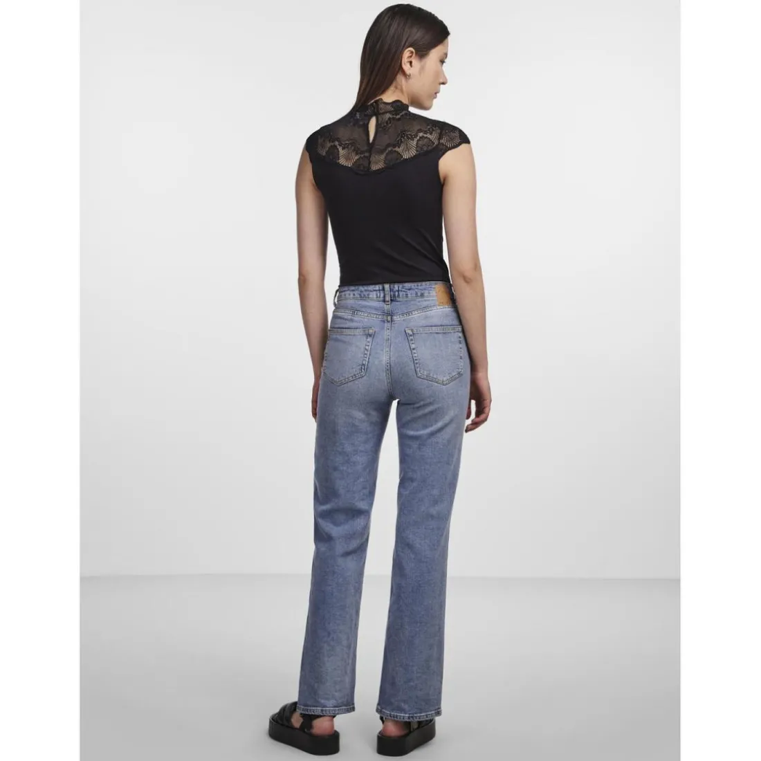 Body sans couture noir en nylon