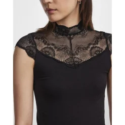 Body sans couture noir en nylon