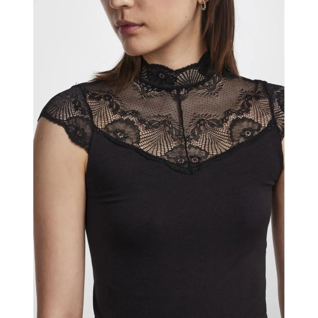 Body sans couture noir en nylon