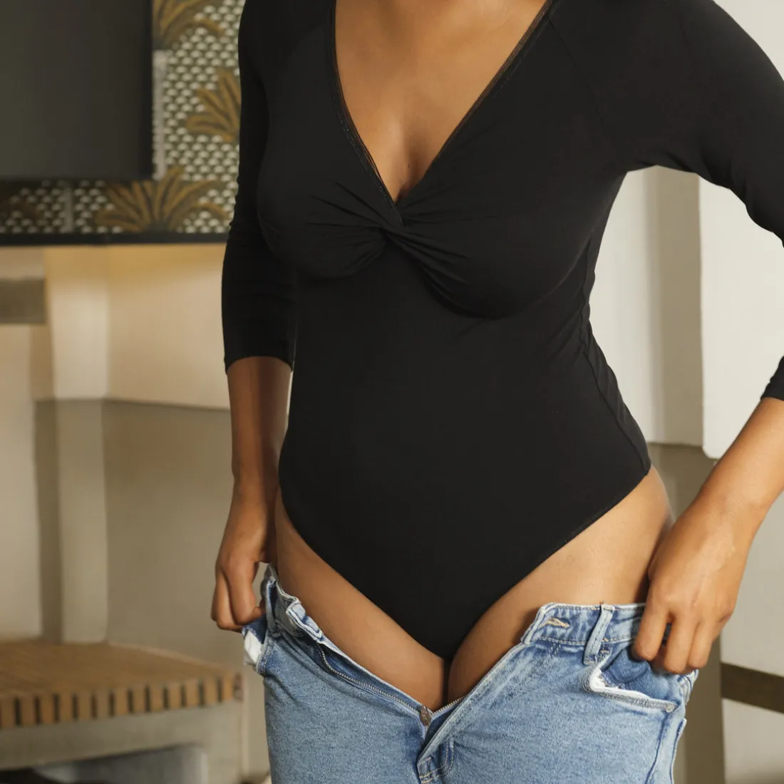Body thermique manches longues noir