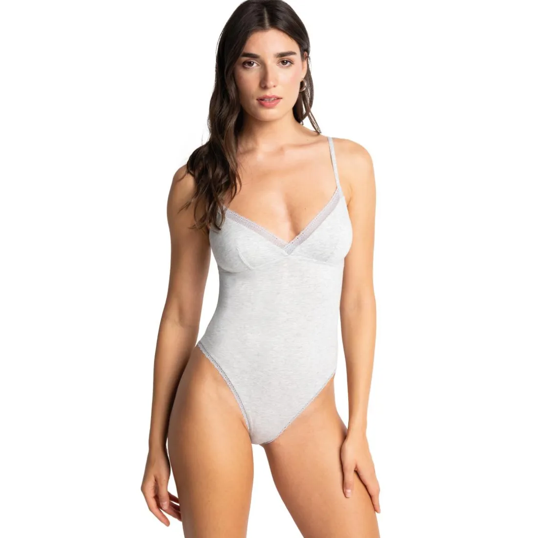 Body triangle en coton - Gris