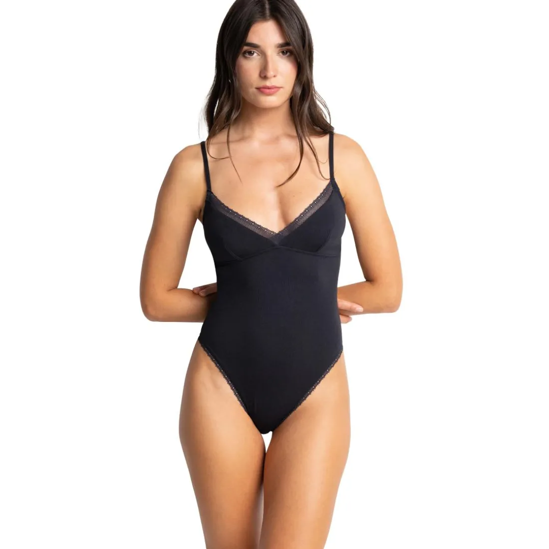 Body triangle en coton - Noir