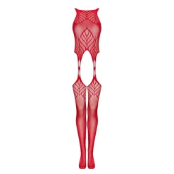 Bodystocking S/M/L - Rouge Obsessive en nylon