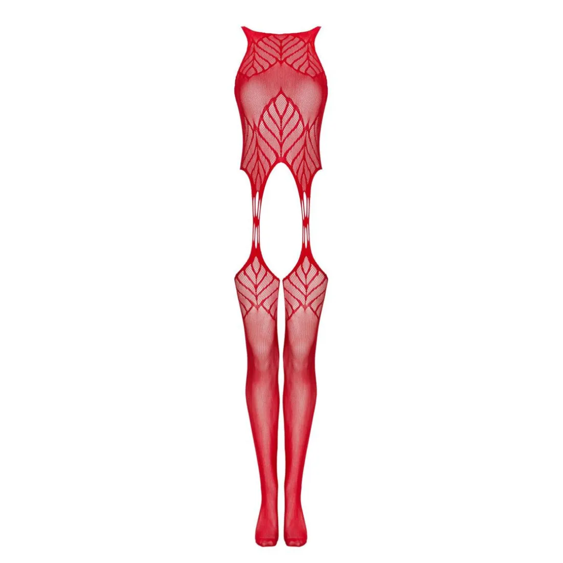 Bodystocking S/M/L - Rouge Obsessive en nylon