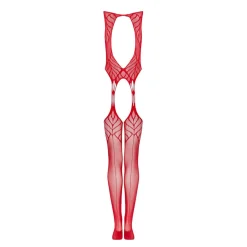 Bodystocking S/M/L - Rouge Obsessive en nylon