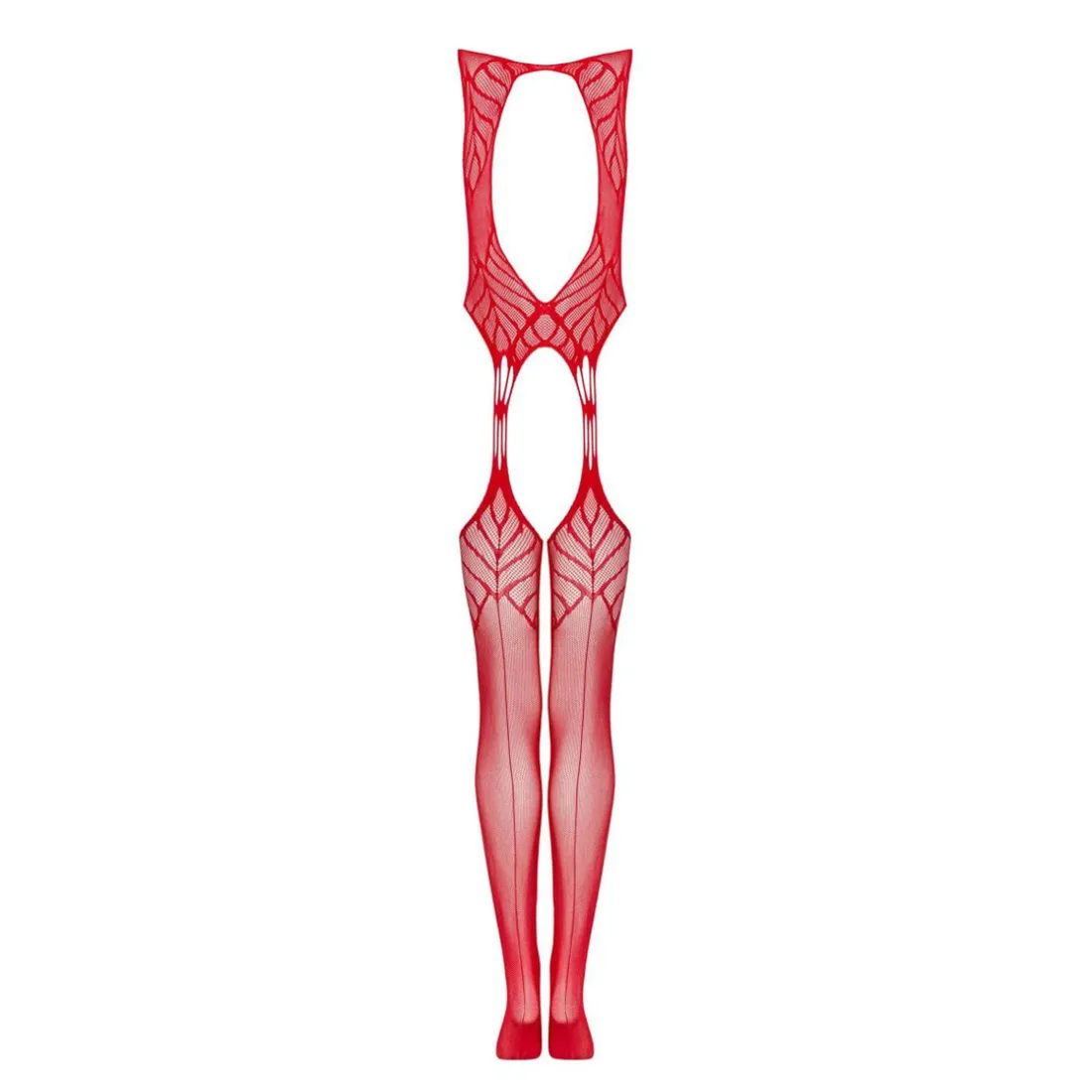 Bodystocking S/M/L - Rouge Obsessive en nylon