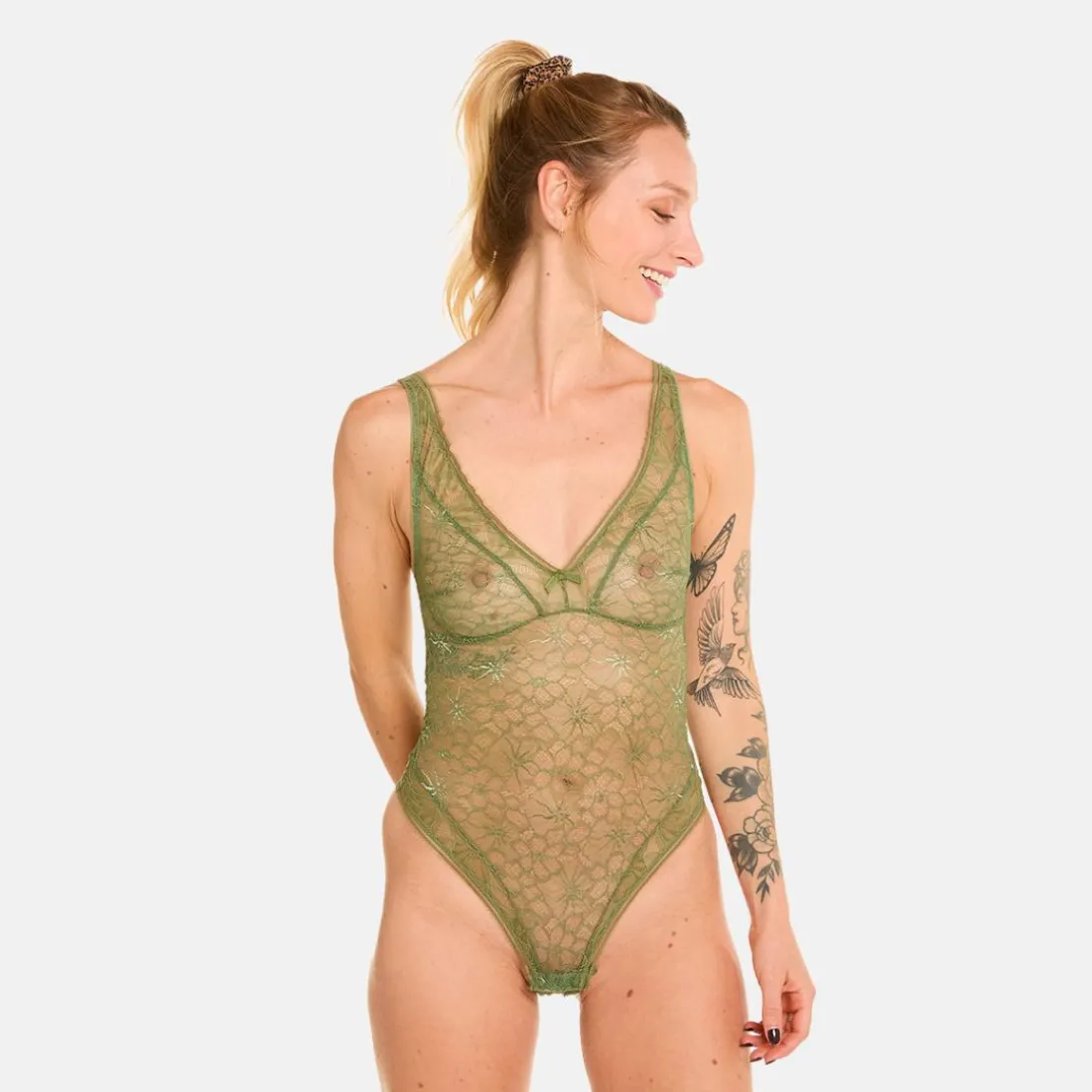 Bodytanga kaki Masque vert