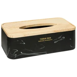 Boite mouchoir noir Lea