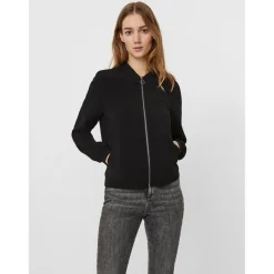 Bombers anti-froid Col rond Manches longues Longueur regular noir