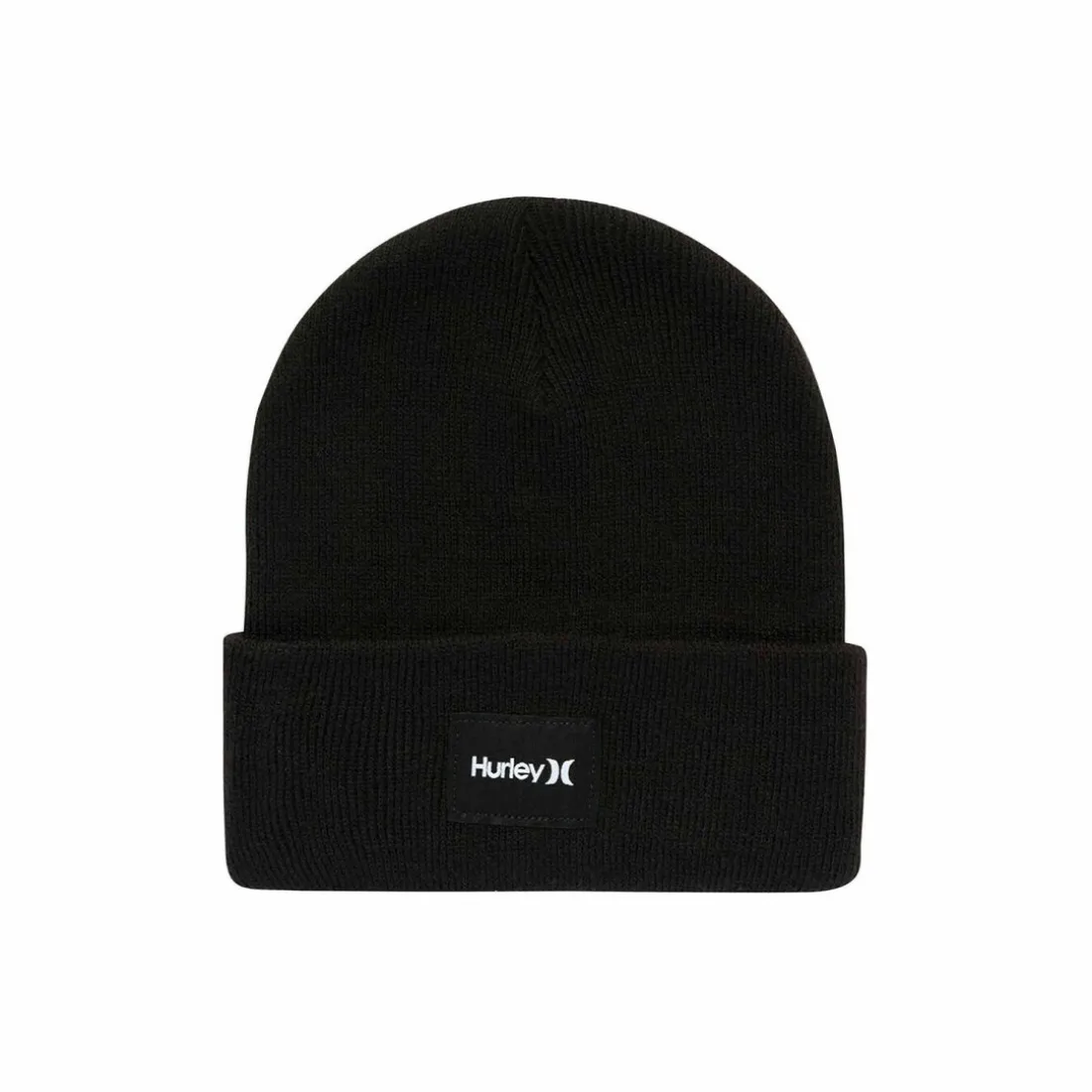 Bonnet noir en maille côtelée