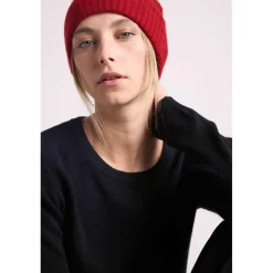 Bonnet unisexe en cachemire bordeau bordeaux