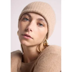 Bonnet unisexe en cachemire new beige creme