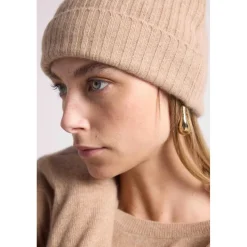 Bonnet unisexe en cachemire new beige creme