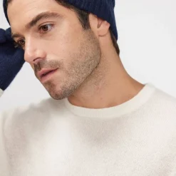 Bonnet unisexe en cachemire bleu marine