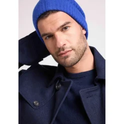 Bonnet unisexe en cachemire bleu roi