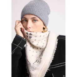 Bonnet unisexe MH-007 en cachemire gris fonce