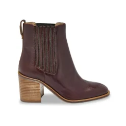 Boots - Bordeaux en cuir