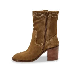 Boots - Camel brun rose en cuir