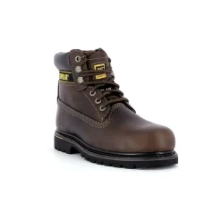 Boots à lacets homme HOLTON marron foncé en cuir