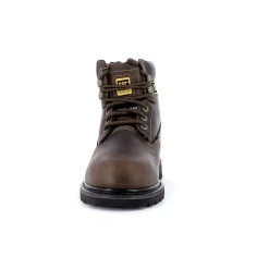 Boots à lacets homme HOLTON marron foncé en cuir
