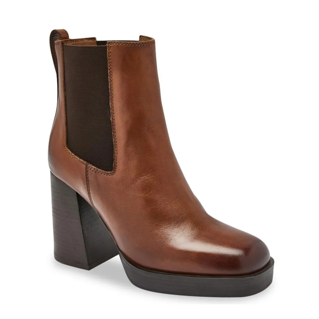 Boots camel VANILLA en cuir