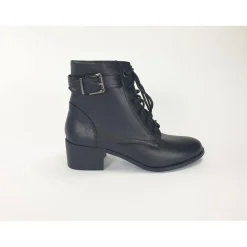 Boots Femme à lacet Noir