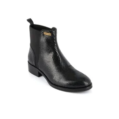 Boots femme noir/serpent WINNY