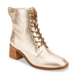 Boots femme or craquelé FIFI en cuir