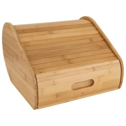 Boîte à pain avec tiroir en bambou beige