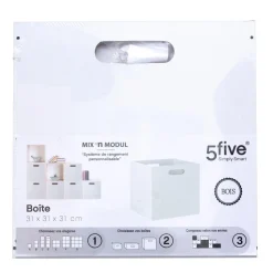 Boîte de Rangement en Bois Blanc