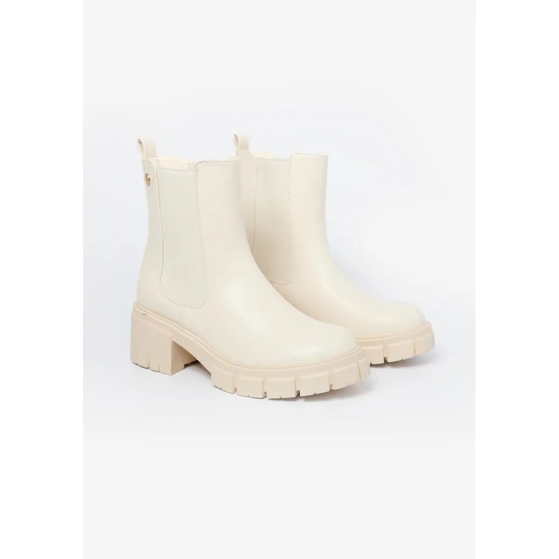 Bottes à semelles crantées blanc