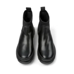 Bottes chelsea Brutus noir en cuir