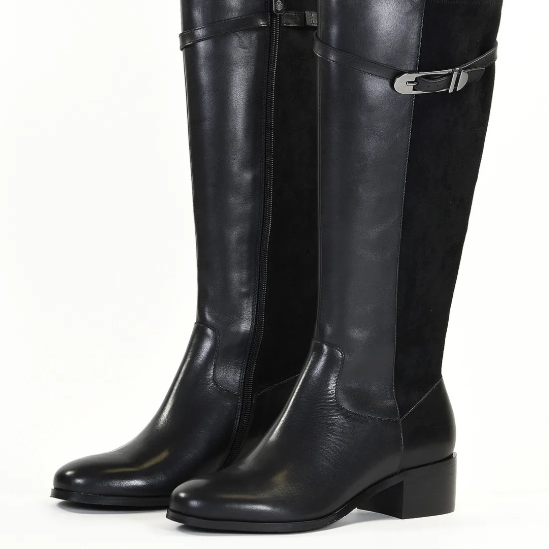 Bottes femme en Cuir DAISIA Noir