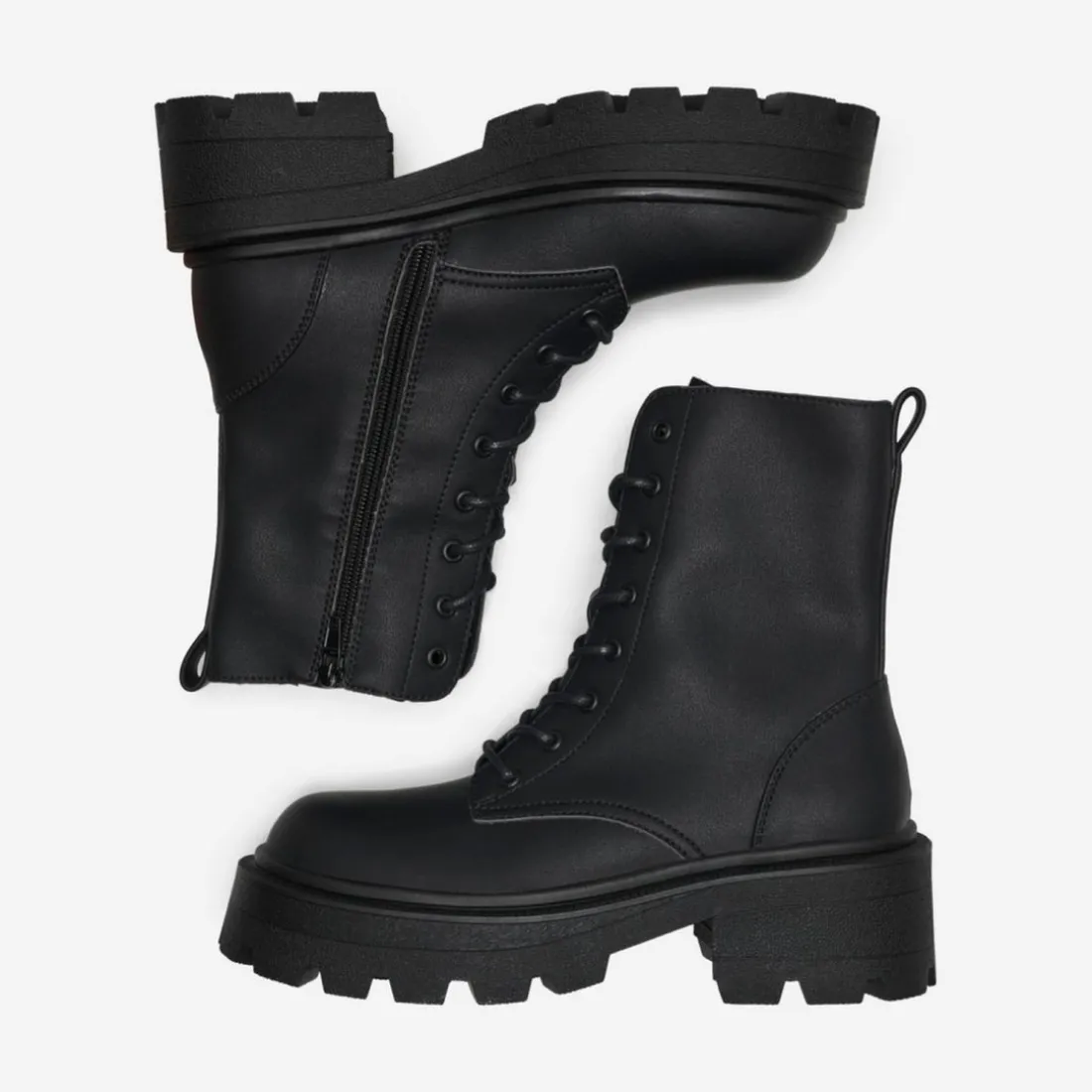 Bottes femme Haut Bout rond noir
