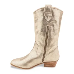 Bottes femme or irise LADYJA en cuir