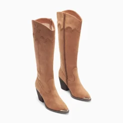 Bottes santiags Maud camel à talon