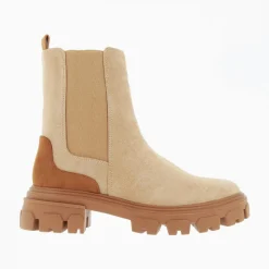 Bottines à plateforme oversize Femme - Camel