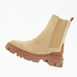 Bottines à plateforme oversize Femme - Camel
