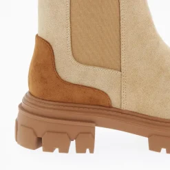 Bottines à plateforme oversize Femme - Camel