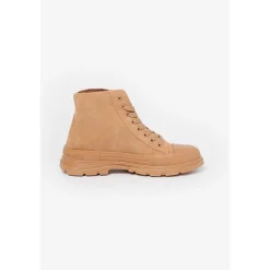 Bottines à semelles crantées camel