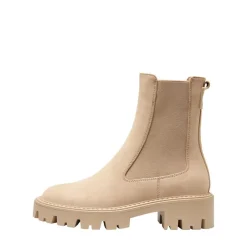 Bottines chelsea femme beige