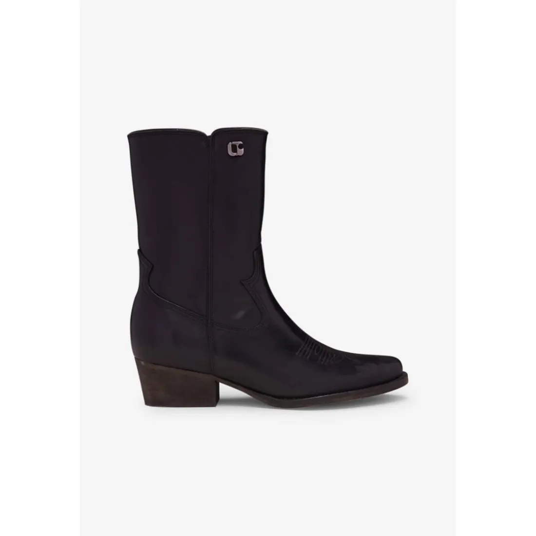 Bottines en cuir Austin noires Noémie