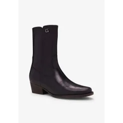 Bottines en cuir Austin noires Noémie