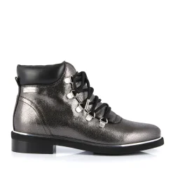 Bottines femme argent MOONY en cuir