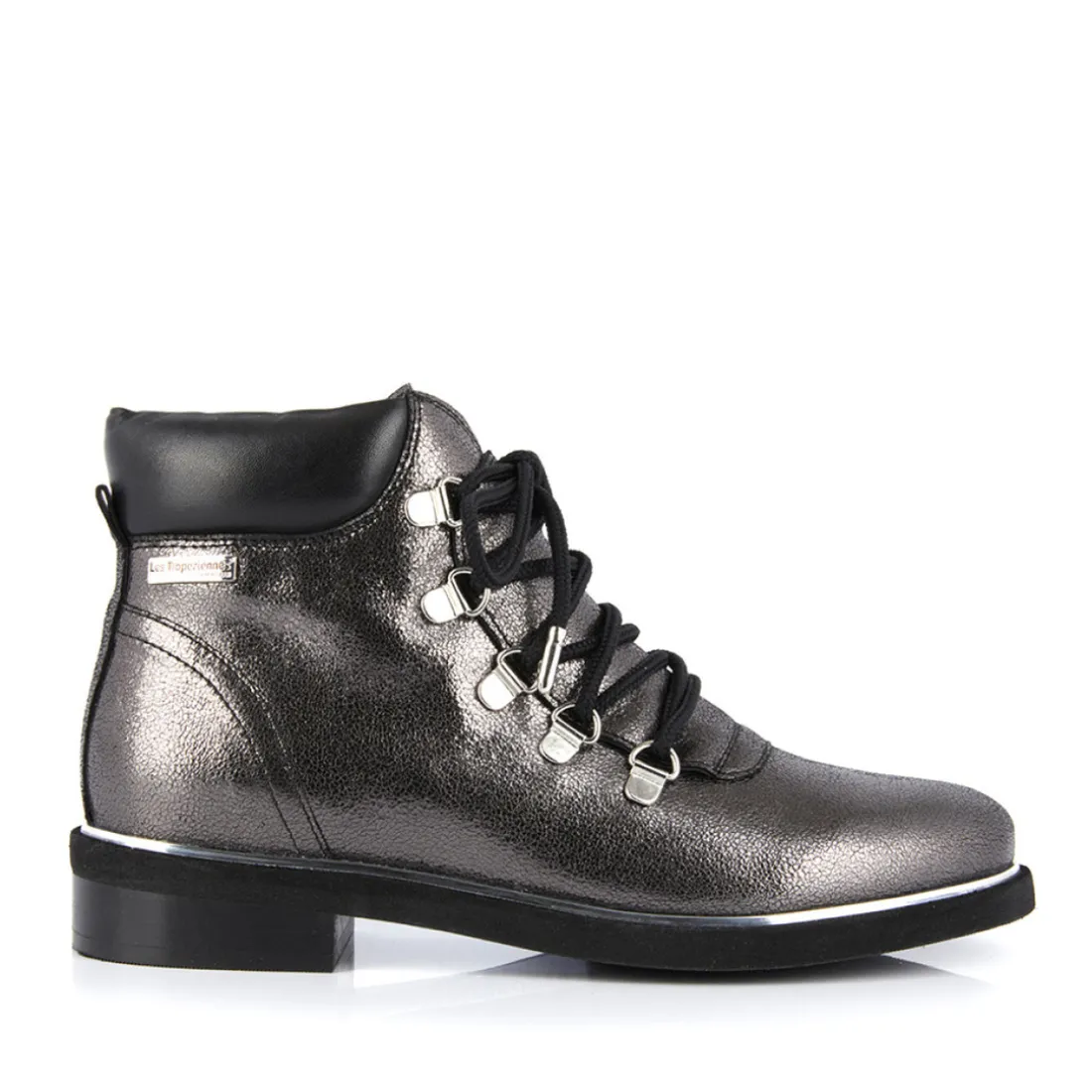Bottines femme argent MOONY en cuir