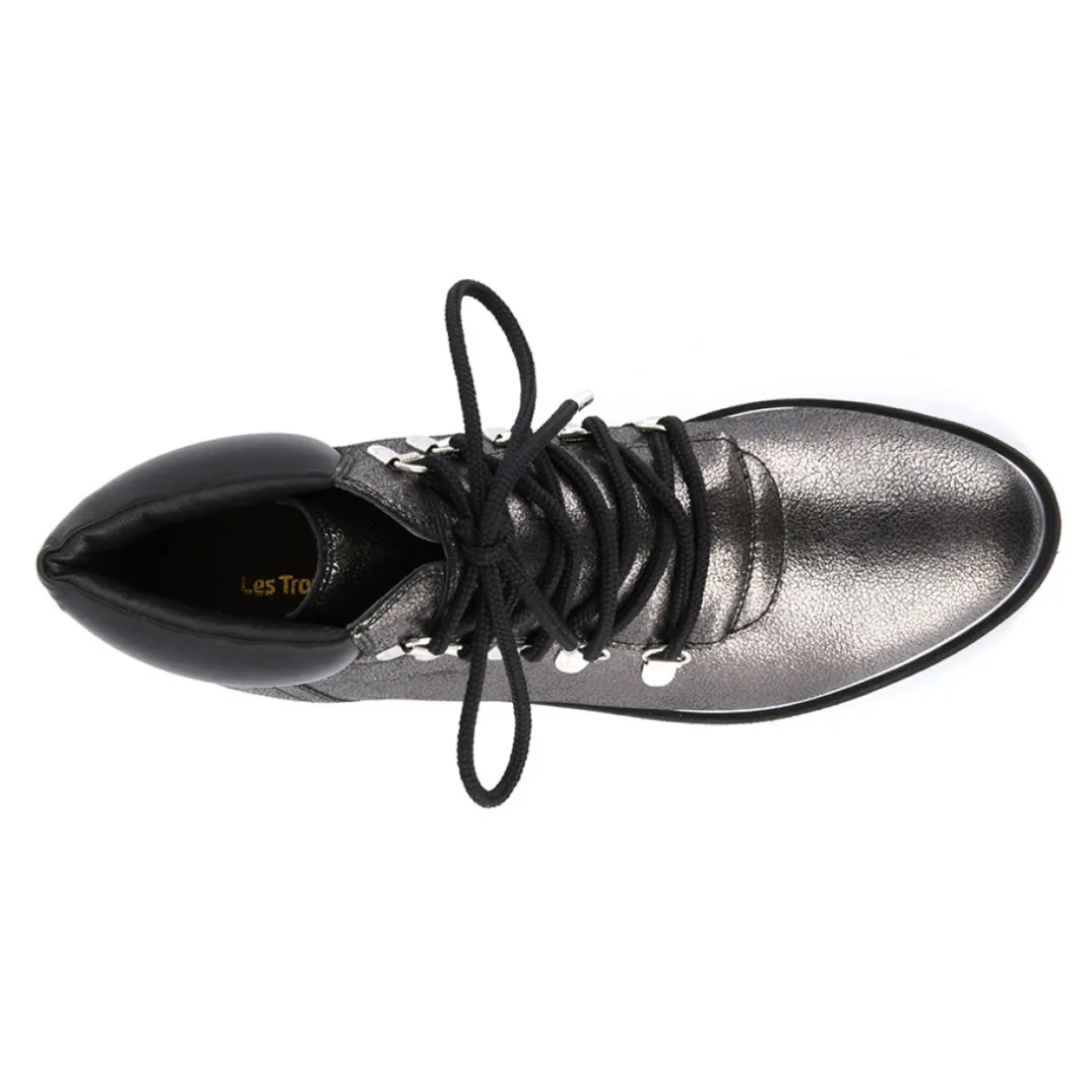 Bottines femme argent MOONY en cuir
