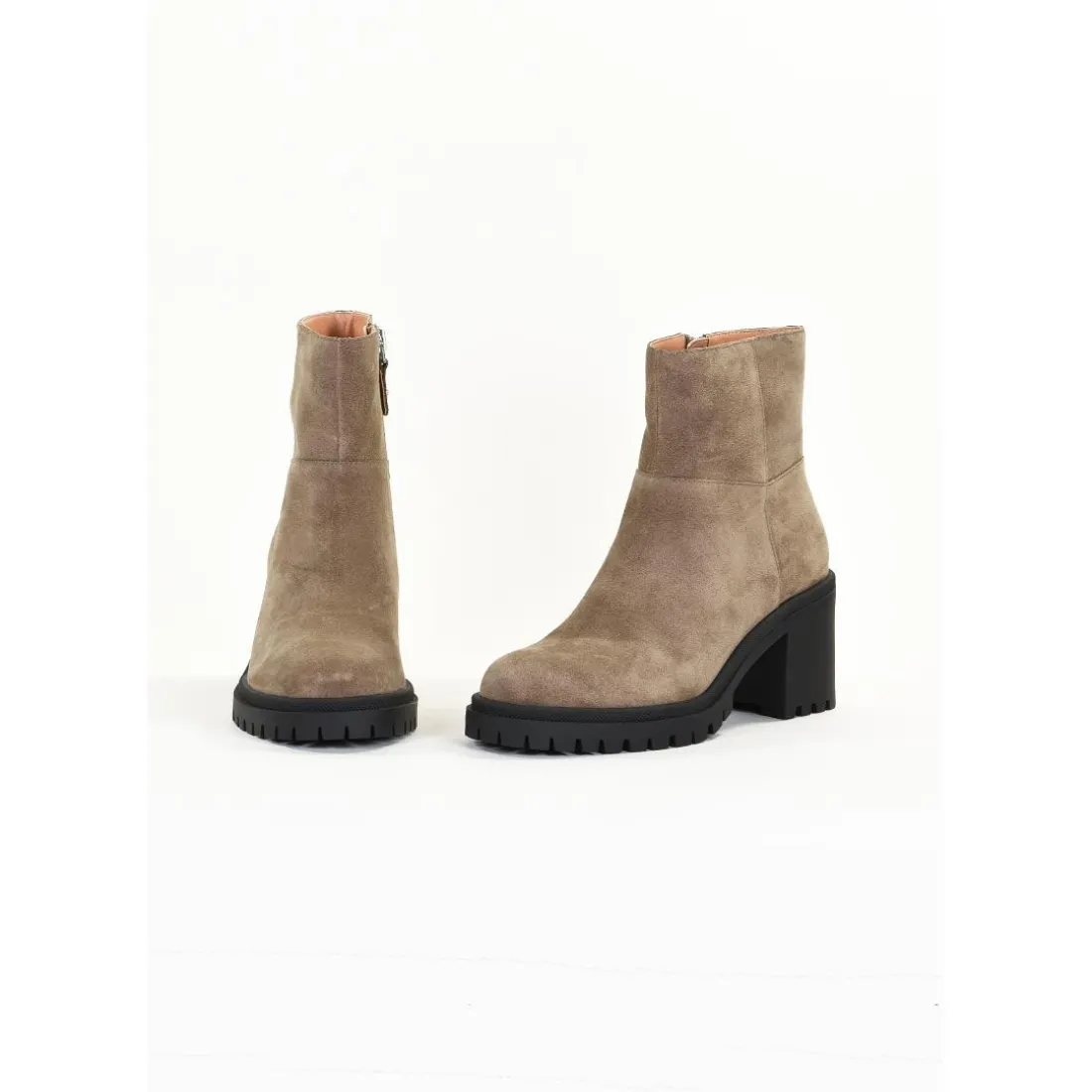 Bottines Femme en Cuir ALANA Taupe