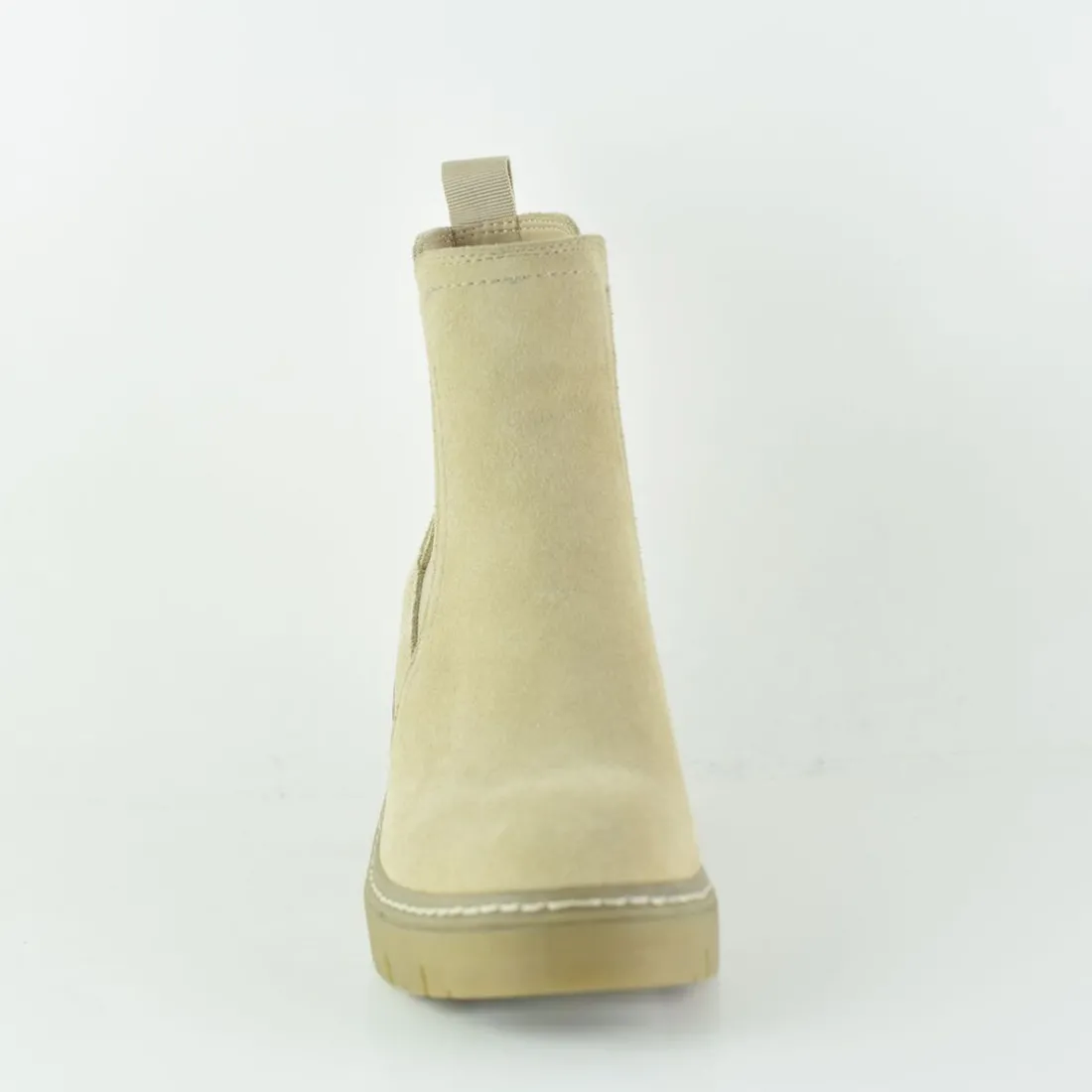 Bottines femme en cuir BEIGE