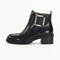 Bottines Femme en Cuir OLEARIA Noir Lisse